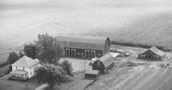 Vintage Aerial photo from 1979 in Lenawee County, MI