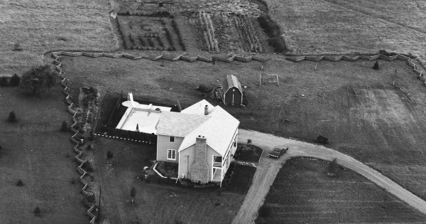 Vintage Aerial photo from 1972 in Gratiot County, MI