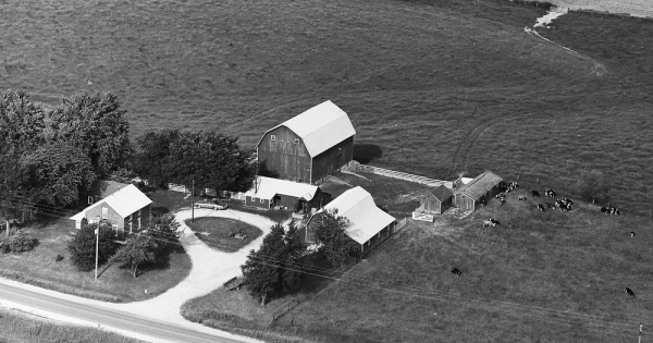 Vintage Aerial photo from 1973 in Jackson County, IA