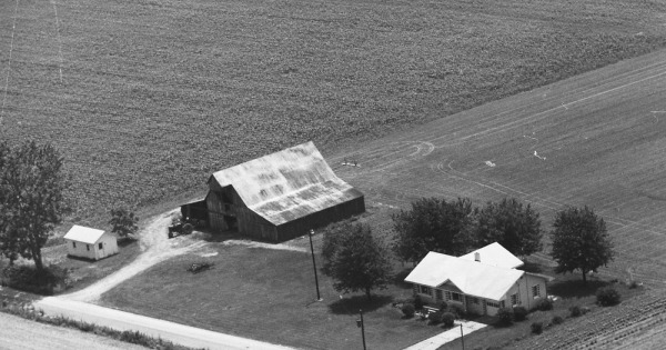 Vintage Aerial photo from 1973 in Greene County, IN
