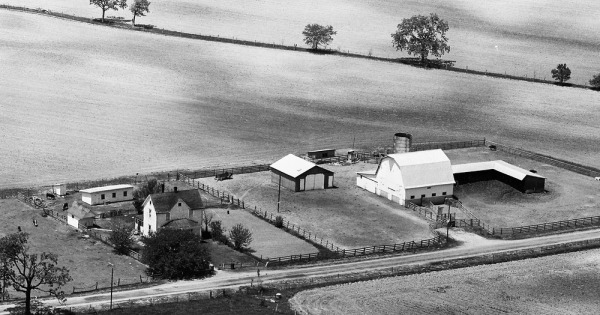 Vintage Aerial photo from 1964 in Madison County, OH