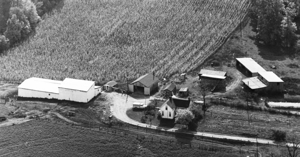 Vintage Aerial photo from 1965 in Belmont County, OH