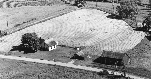 Vintage Aerial photo from 1968 in Morrow County, OH
