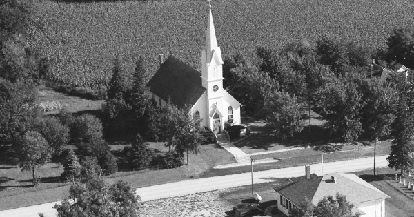 Vintage Aerial photo from 1990 in Wayne County, NE