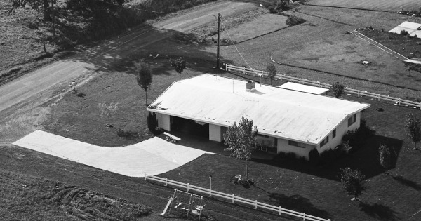 Vintage Aerial photo from 1968 in Clark County, WA