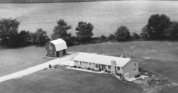 Vintage Aerial photo from 1982 in Huntington County, IN