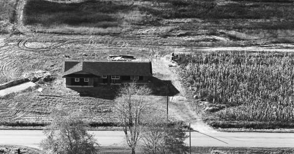 Vintage Aerial photo from 1972 in Gratiot County, MI