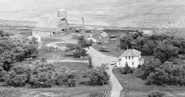 Vintage Aerial photo from 1968 in Lincoln County, MN