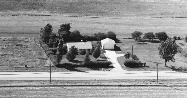 Vintage Aerial photo from 1973 in Lake County, IL
