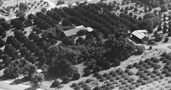 Vintage Aerial photo from 1967 in San Diego County, CA