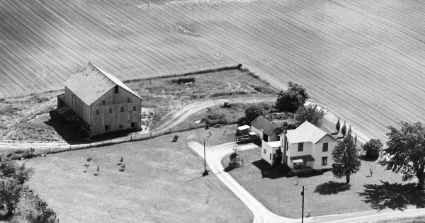 Vintage Aerial photo from 1972 in Wyandot County, OH
