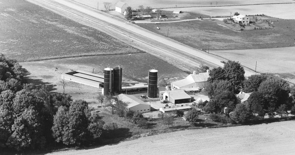 Vintage Aerial photo from 1972 in Delaware County, IN