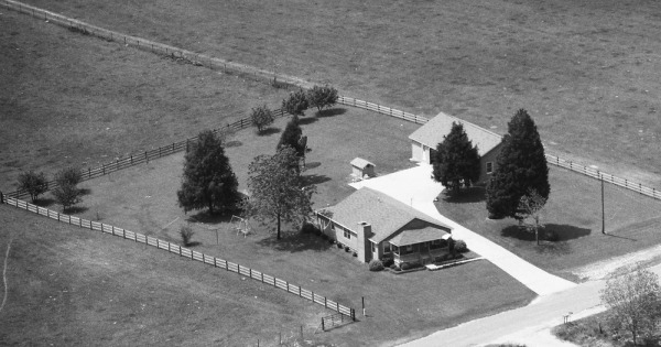 Vintage Aerial photo from 1990 in Crawford County, GA