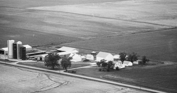 Vintage Aerial photo from 1974 in McLean County, IL