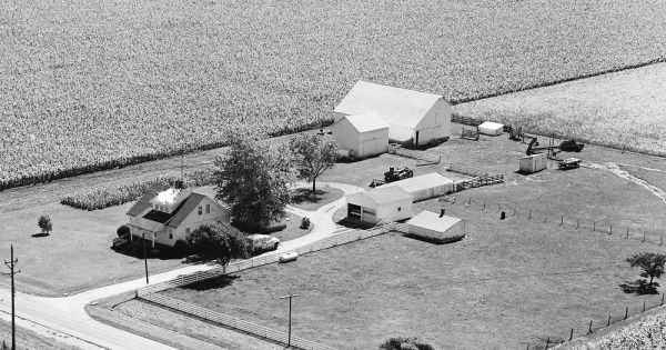 Vintage Aerial photo from 1966 in Sangamon County, IL
