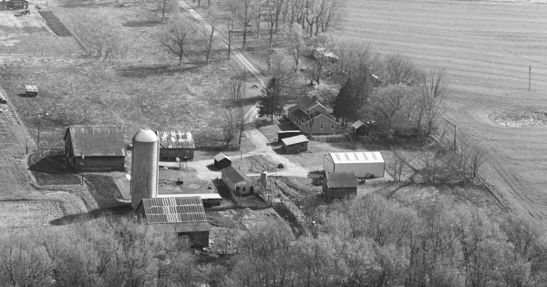 Vintage Aerial photo from 1982 in Larue County, KY