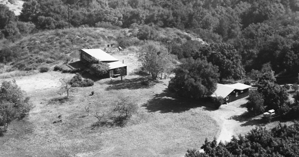 Vintage Aerial photo from 1967 in San Diego County, CA