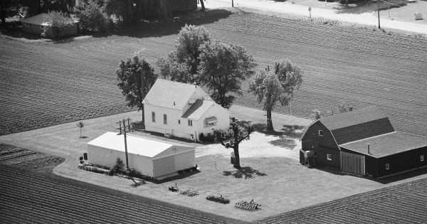 Vintage Aerial photo from 1980 in Kankakee County, IL