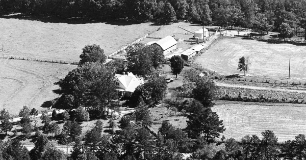 Vintage Aerial photo from -1986 in Lincoln County, GA