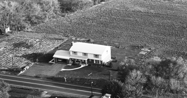 Vintage Aerial photo from 1966 in Juniata County, PA