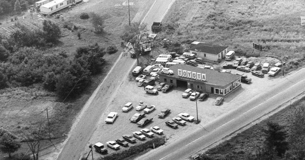 Vintage Aerial photo from 1969 in York County, ME