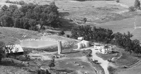 Vintage Aerial photo from 1968 in Pike County, IL