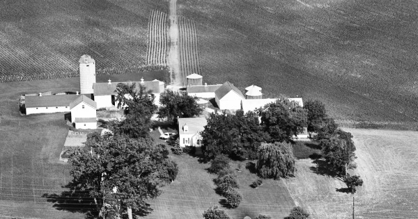 Vintage Aerial photo from 1965 in DuPage County, IL