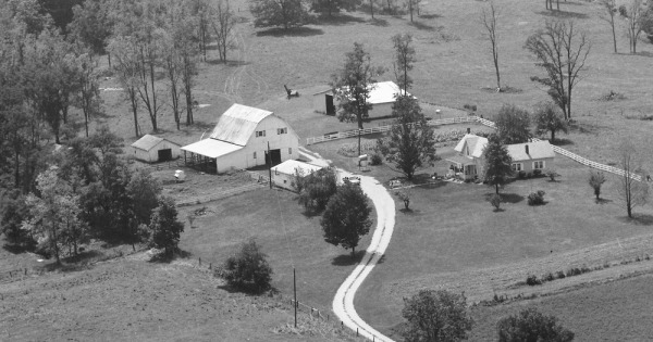 Vintage Aerial photo from 1985 in Monroe County, IN