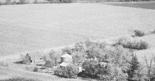 Vintage Aerial photo from 1977 in White County, IN