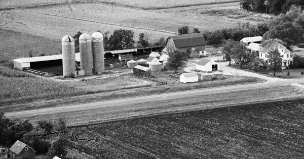 Vintage Aerial photo from 1968 in Mower County, MN