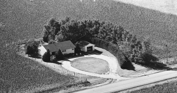 Vintage Aerial photo from 1968 in Butler County, KS