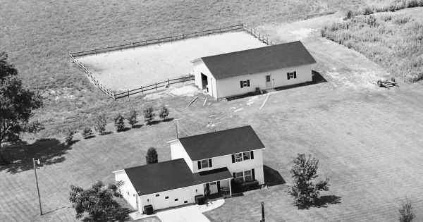 Vintage Aerial photo from 1982 in Huntington County, IN