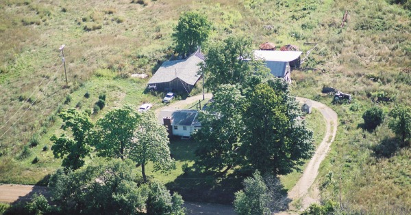 Vintage Aerial photo from 2001 in Hillsdale County, MI