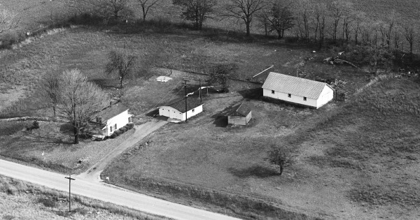 Vintage Aerial photo from 1963 in Livingston County, MI