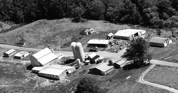 Vintage Aerial photo from 1986 in Belmont County, OH