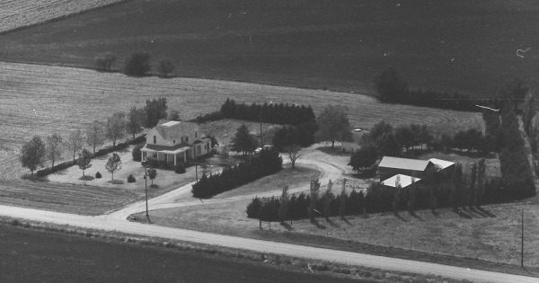 Vintage Aerial photo from 1976 in Reno County, KS