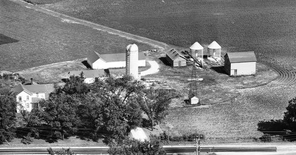 Vintage Aerial photo from 1965 in DuPage County, IL
