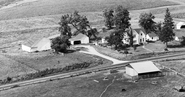 Vintage Aerial photo from 1970 in McDonough County, IL