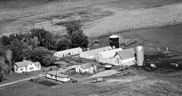 Vintage Aerial photo from 1977 in Lincoln County, MN