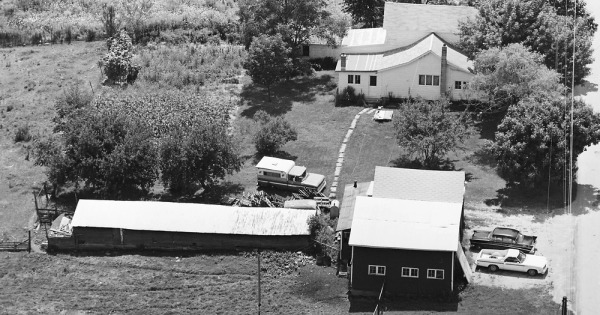 Vintage Aerial photo from 1982 in Huntington County, IN