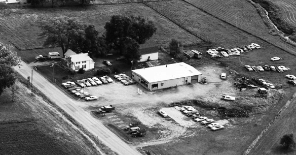Vintage Aerial photo from 1972 in Cedar County, IA