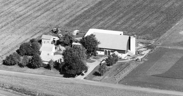 Vintage Aerial photo from 1983 in Gratiot County, MI