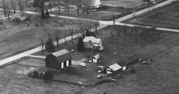 Vintage Aerial photo from 1973 in Midland County, MI