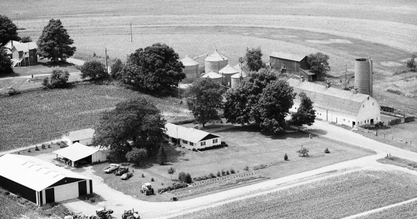 Vintage Aerial photo from 1980 in Branch County, MI