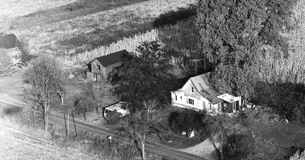 Vintage Aerial photo from 1972 in Branch County, MI