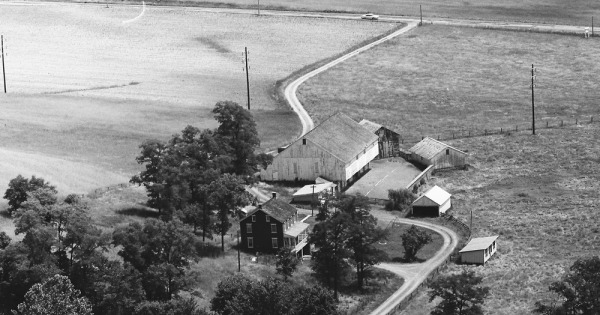 Vintage Aerial photo from 1966 in Dauphin County, PA