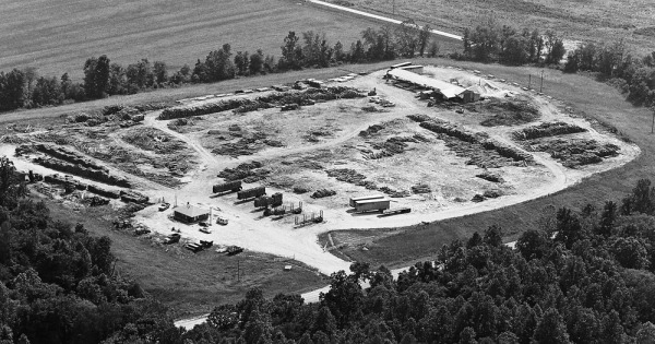 Vintage Aerial photo from 1988 in Goochland County, VA