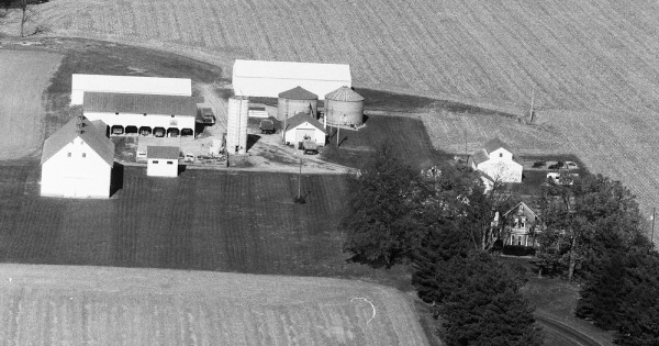 Vintage Aerial photo from 1990 in Pickaway County, OH