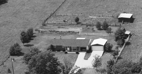 Vintage Aerial photo from 1985 in Monroe County, IN