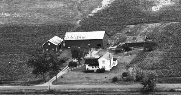 Vintage Aerial photo from 1972 in Ingham County, MI